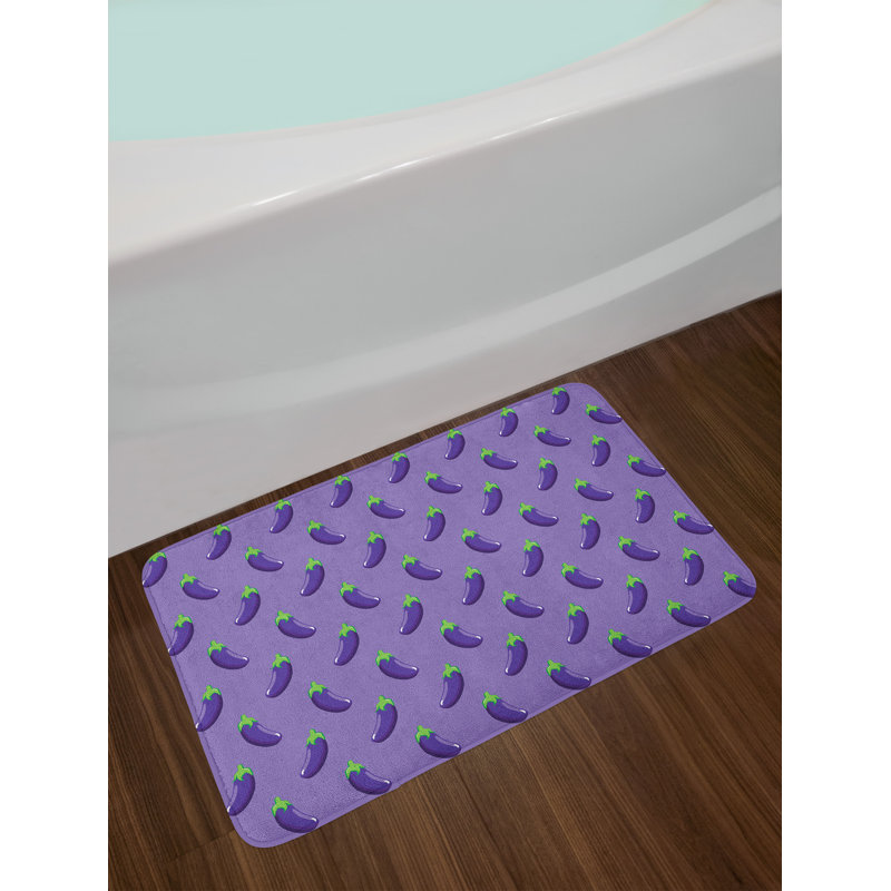 East Urban Home Appetizing Purple Violet Eggplant Bath Rug Wayfair